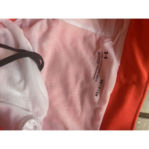 NWT Under Armour S UA Fly By Elite 3” Shorts Bright Coral - Picture 3 of 4